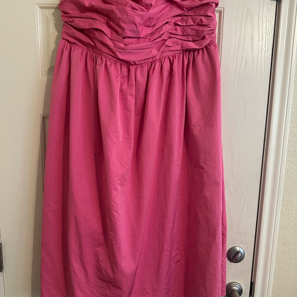 Prabal Gurung Pink Strapless Dress with pockets